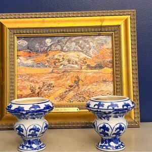 Blue and White Ceramic Candle Holders